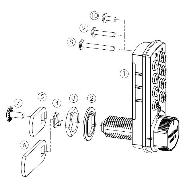 DQN　K FJM Security - Combi-Cam E Electronic Lock #7910-K10