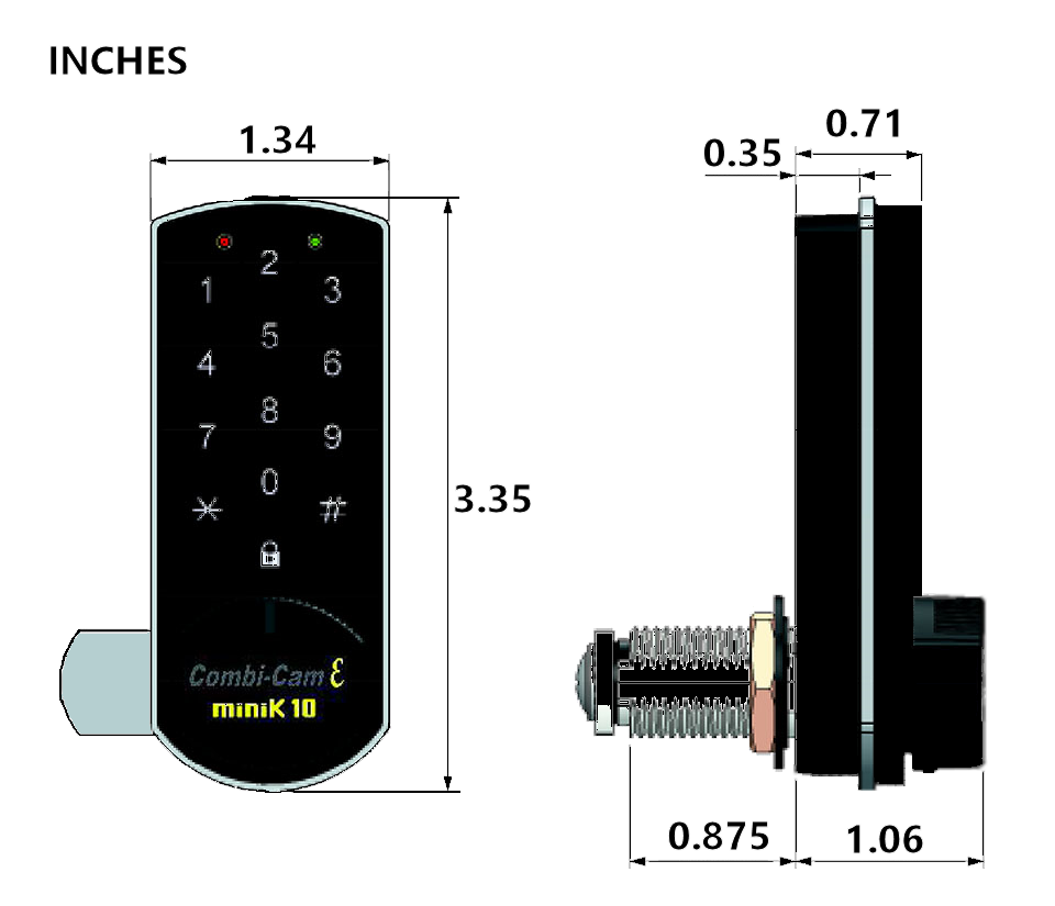 DQN　K FJM Security - Combi-Cam E Electronic Lock #7910-K10