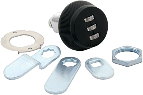 FJM Security - 3-dial Combination Cam Lock, Black #7850