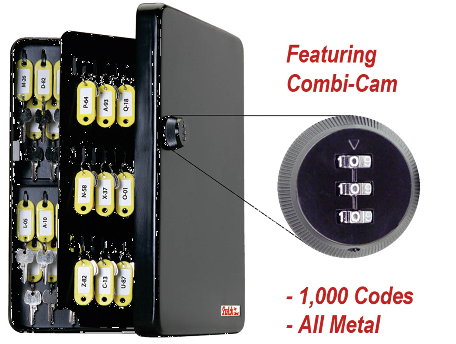 KeyGuard コンビネーションキーボックス SL-8548 FJM Security - Key Cabinet, 48 Hooks, Combination Lock #SL-8548
